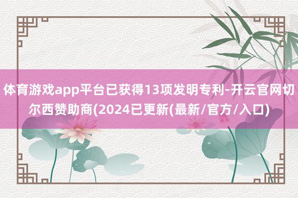 体育游戏app平台已获得13项发明专利-开云官网切尔西赞助商(2024已更新(最新/官方/入口)